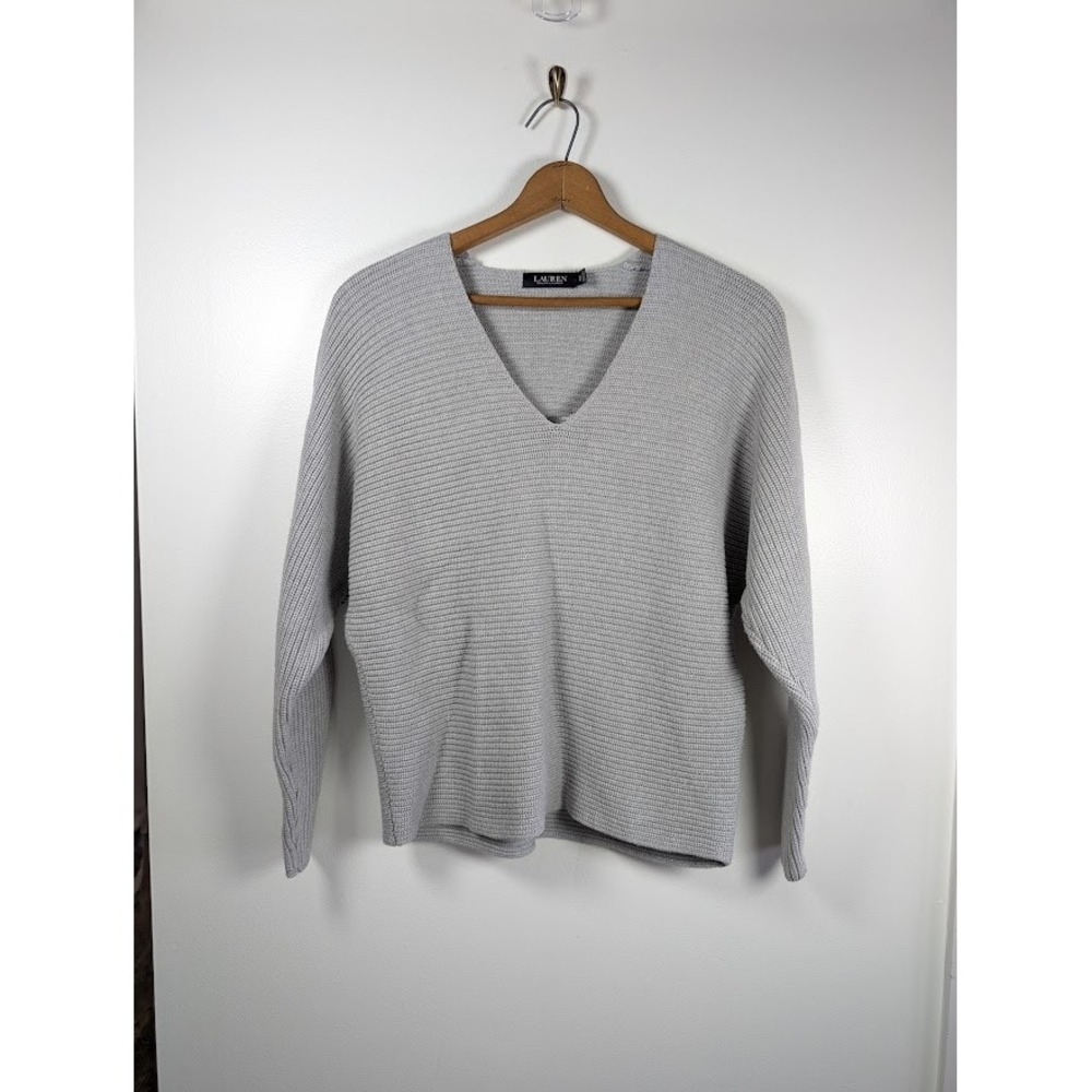 Lauren Ralph Lauren Knit Sweater Women's XL Minimalist Chunky Cozy Ribbed Winter